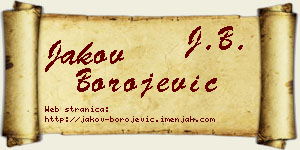 Jakov Borojević vizit kartica
